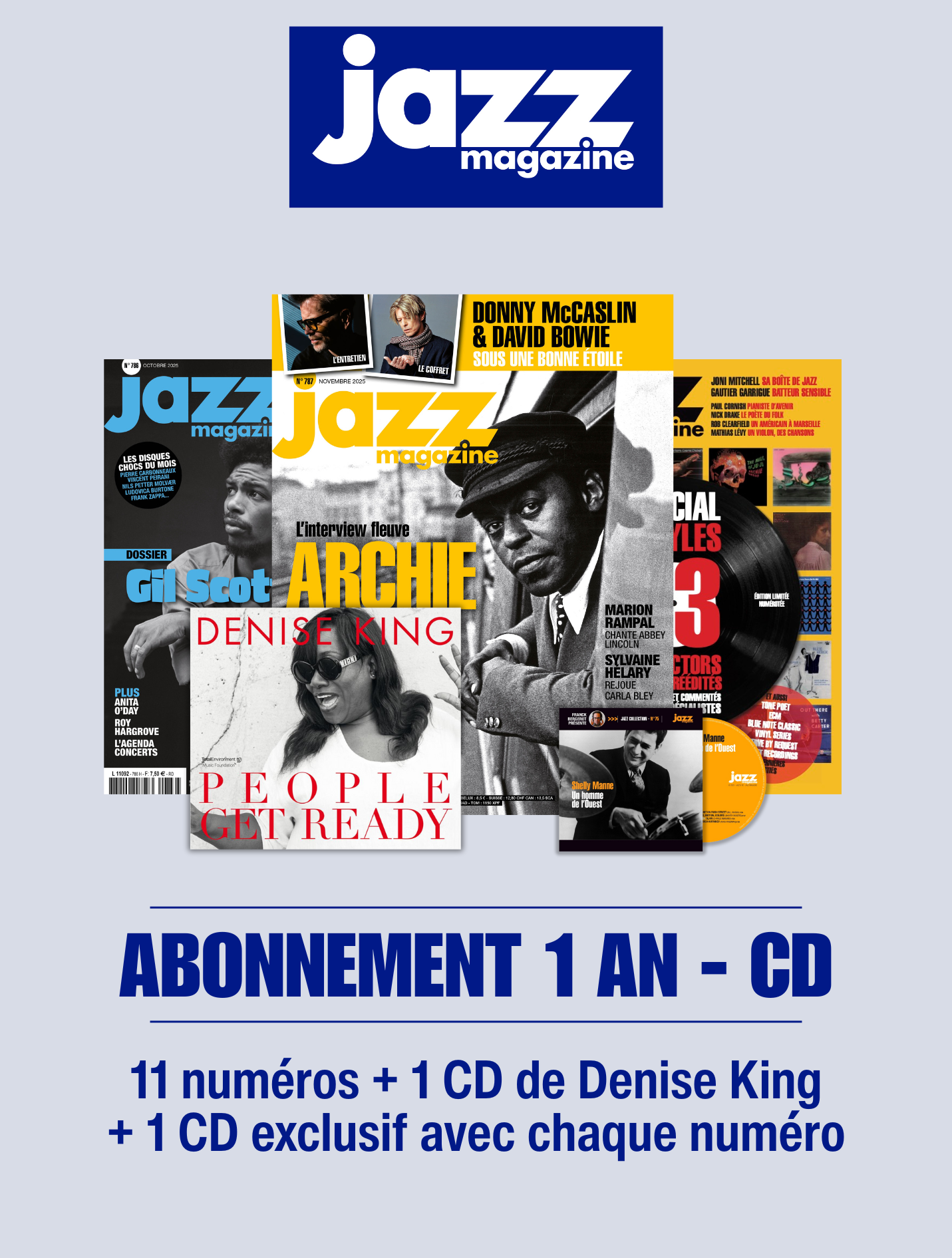 Offre n°787 - 11 mois + 11 CD + le CD de Denise King "People Get Ready"