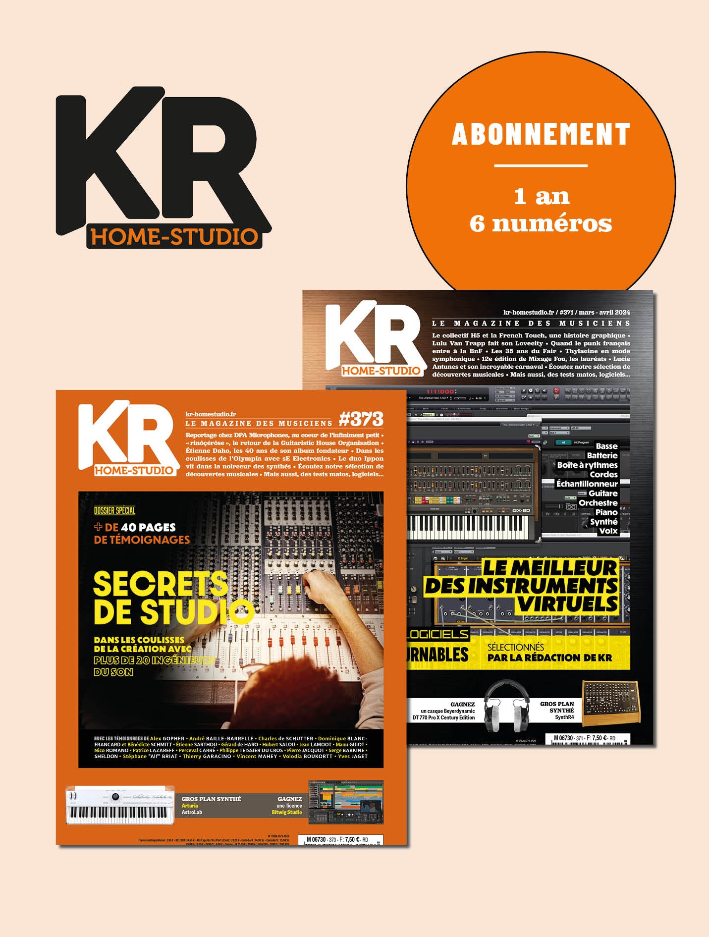 KR home-studio 1 an - 6 numéros