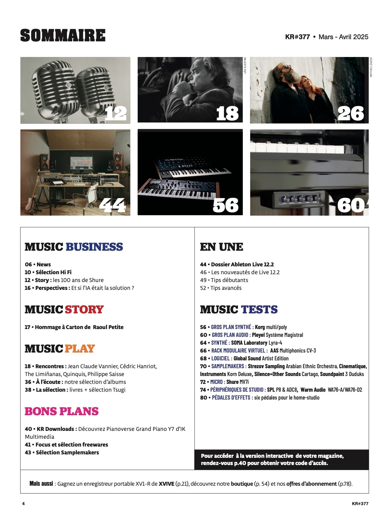 377 KR - Mars Avril 2025 - Ableton Live 12.2