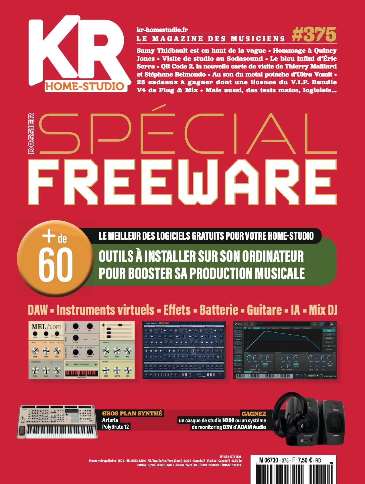 KR 375 - Novembre Décembre 2024 - + de 60 freewares pour son home-studio