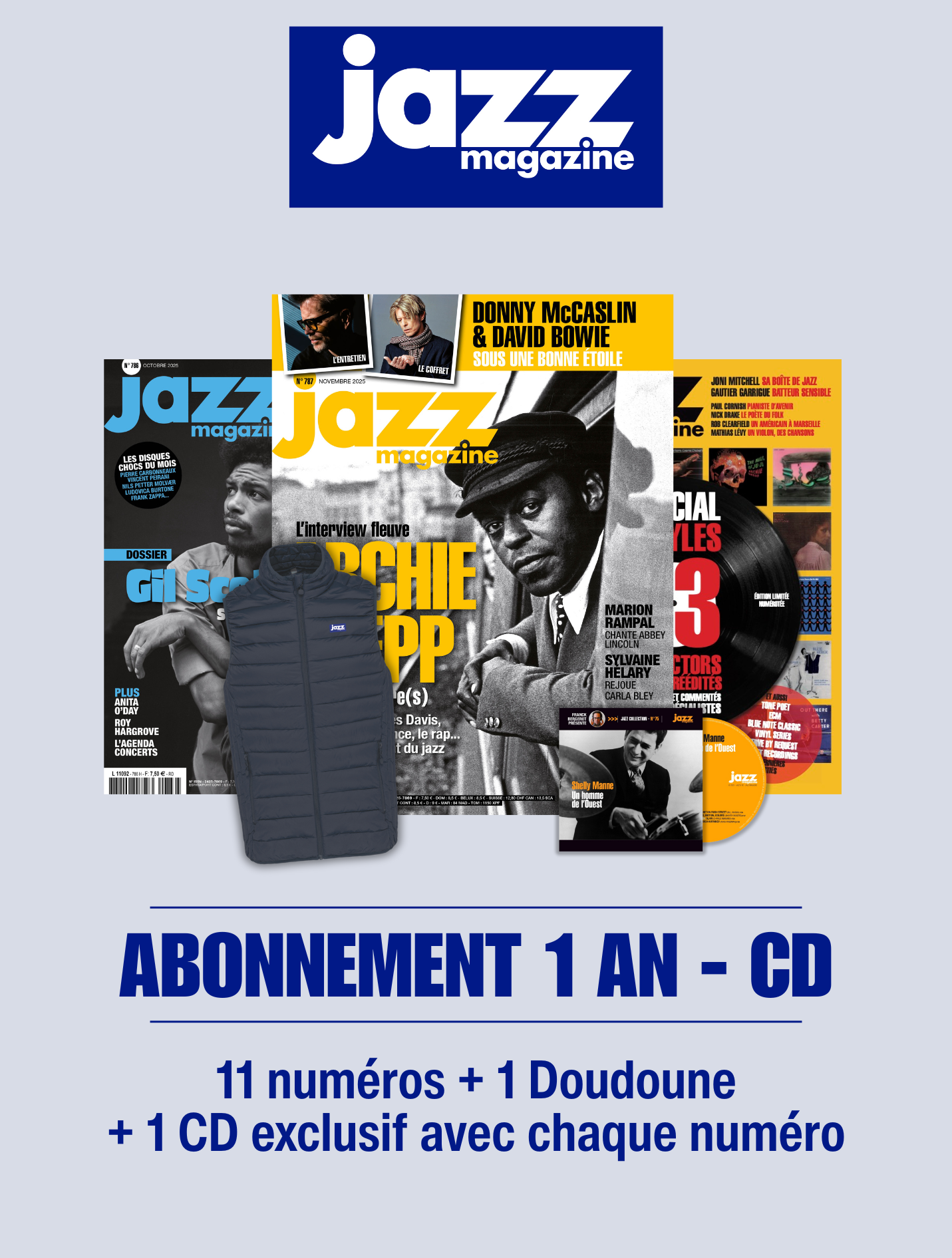 Offre n°786 - 11 mois + 11 CD + la doudoune JazzMag