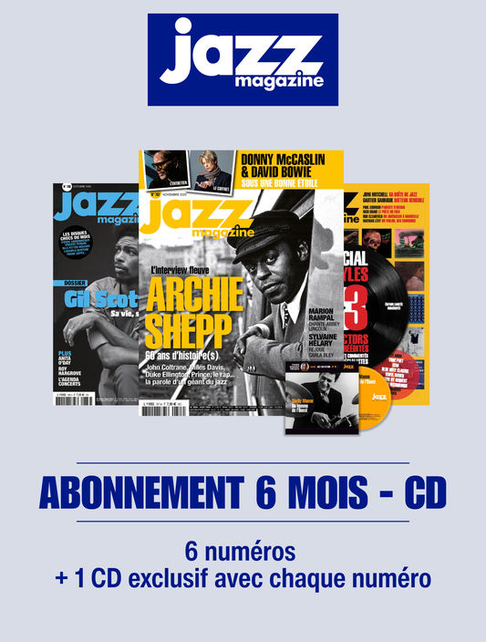 Jazz Magazine 6 mois - 6 numéros avec CD