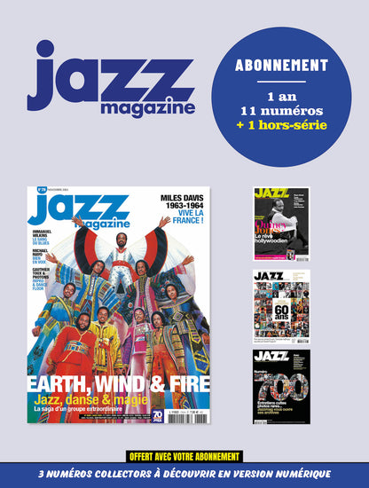 Jazz Magazine 1 an - 11 numéros + 1 hors-série + 3 numéros collectors offerts