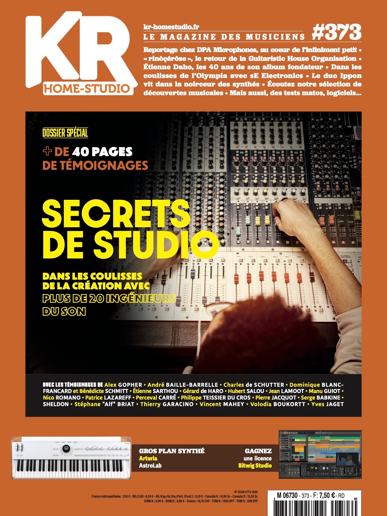 373 KR - Juillet Août 2024 - Secrets de studios 20 ingénieurs du son témoignent